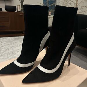 Alexandre Birman Black and White Heeled Boots - Never Worn Size 41.5